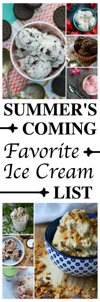 Summer just isn't summer without lots and lots of ice cream. Our list of ice cream favorites is bound to inspire to make your homemade ice cream.