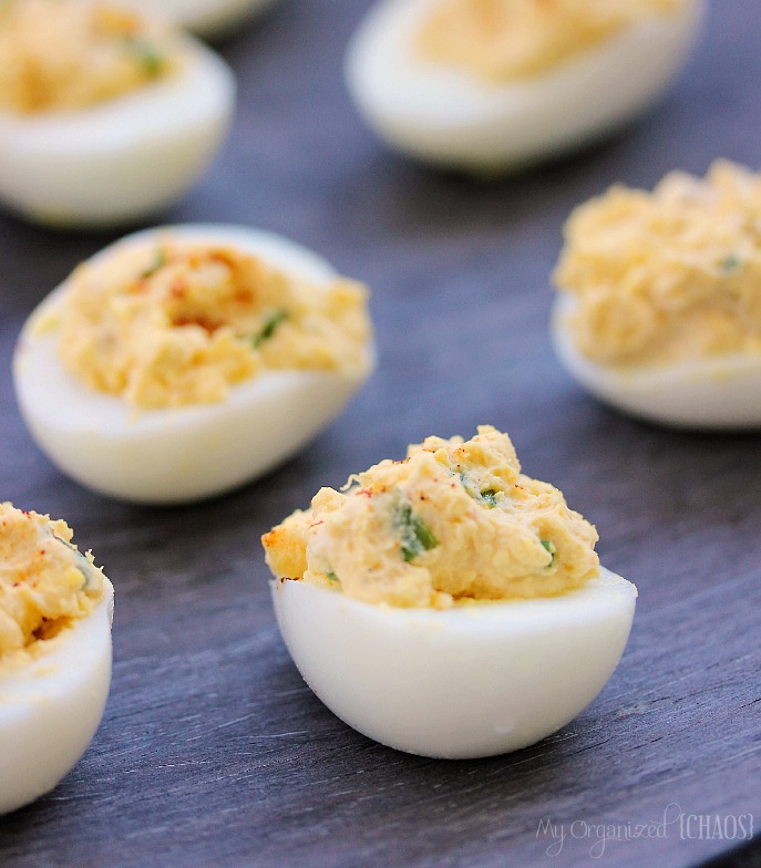 Salsa Deviled Eggs - My Organized Chaos