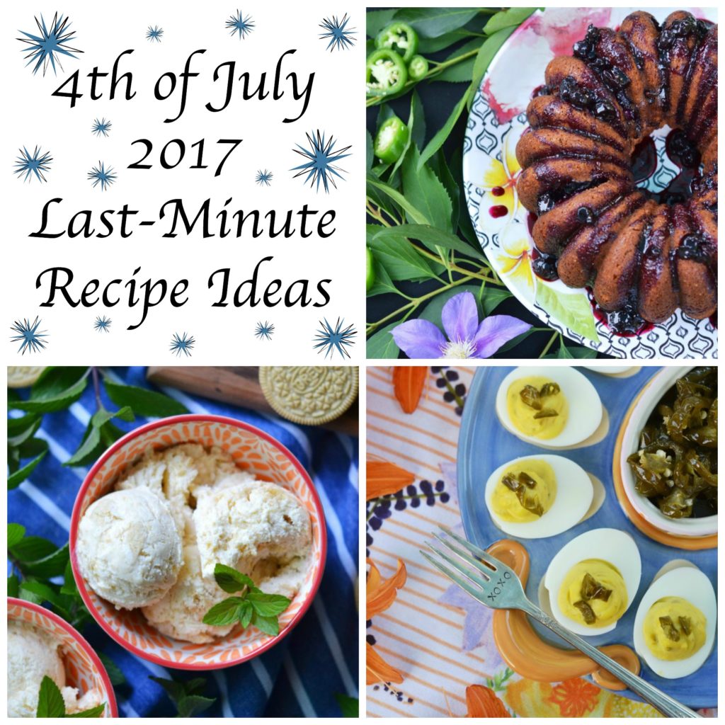 A few last-minute recipe ideas to help you celebrate the 4th of July in style, including deviled eggs, cornbread, and lots and lots of homemade ice cream.