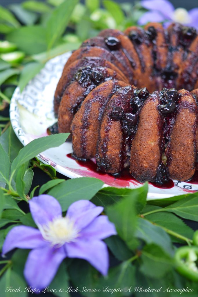 Jalapeño Cornbread Filled with Blueberry Quick Jam - Jalapeños and fresh blueberries come together in this recipe to make the most deliciously sweet and spicy cornbread you've ever tasted.