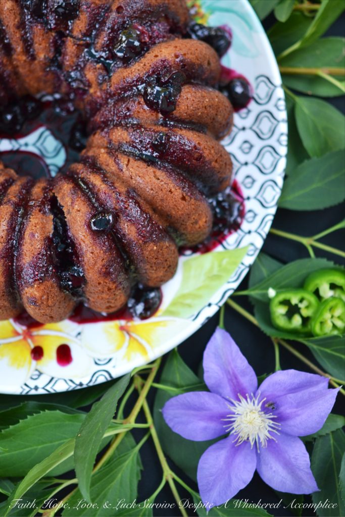 Jalapeño Cornbread Filled with Blueberry Quick Jam - Jalapeños and fresh blueberries come together in this recipe to make the most deliciously sweet and spicy cornbread you've ever tasted.
