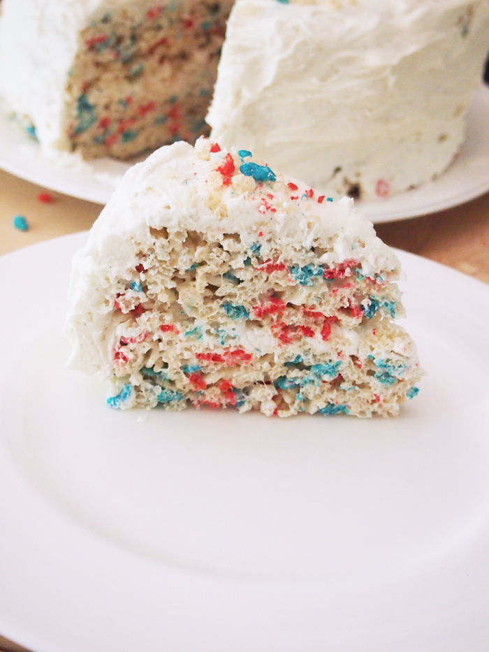 Rice Krispies Treat Birthday Cake - Pies and Plots