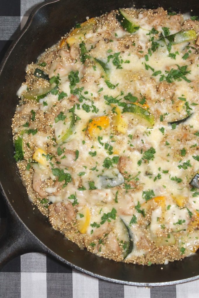 Skillet Chicken and Summer Squash Quinoa - Savory Moments