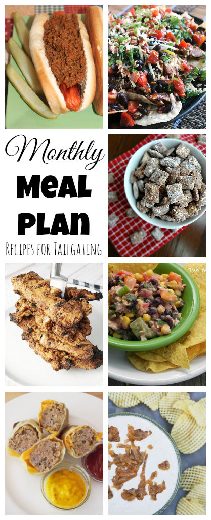This month's Monthly Meal Plan is all about tailgating on big game days. Pull up a chair, throw on your favorite team's colors, and let's snack.