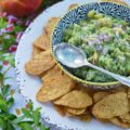 Not Too Spicy Peach Jalapeño Guacamole - Fresh jalapeño and summer-ripe peaches give this creamy guacamole so much flavor. And while this guacamole has a little bit of a kick from the jalapeño, it's not so spicy that it will burn your taste buds off.