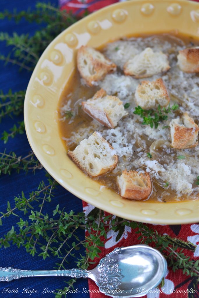 Easy French Onion Soup - If you're a fan of Panera Bread's Bistro French Onion Soup, you'll love this homemade copycat version. It's an uncomplicated, almost effortless comforting French onion soup, which uses a crockpot to caramelize the onions as a way to save time. After you discover just how easy this soup is to make, it will quickly become a regular addition to your weeknight meal rotation.