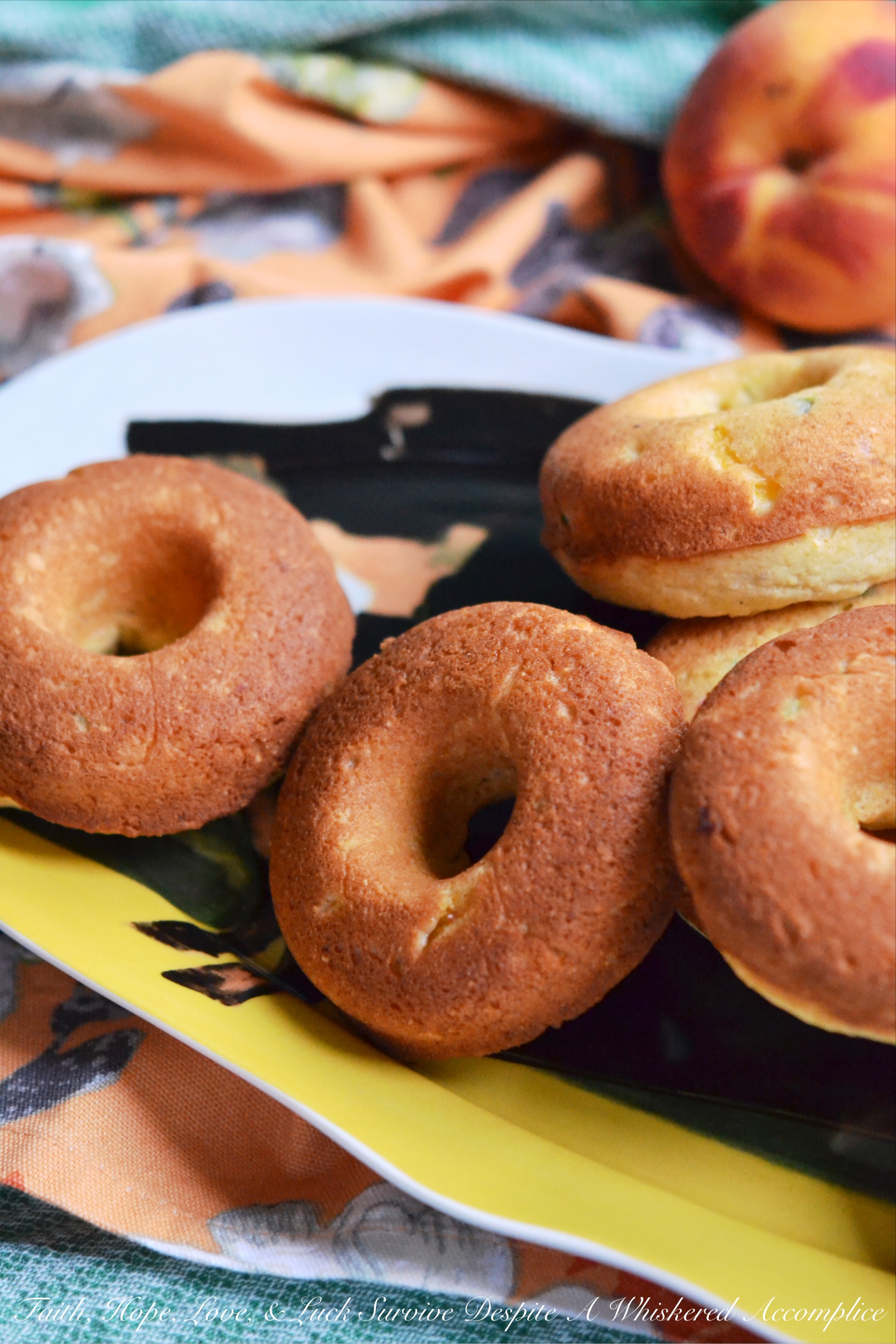 Jalapeño and Peach Cornbread Dinner Donuts