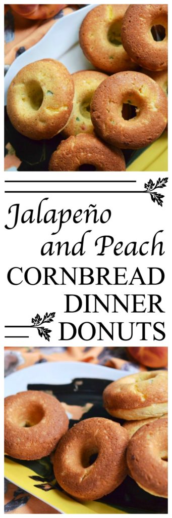 Diced jalapeño and peaches make these cornbread dinner donuts a particularly delicious treat with just the right hint of sweet and spicy flavor.