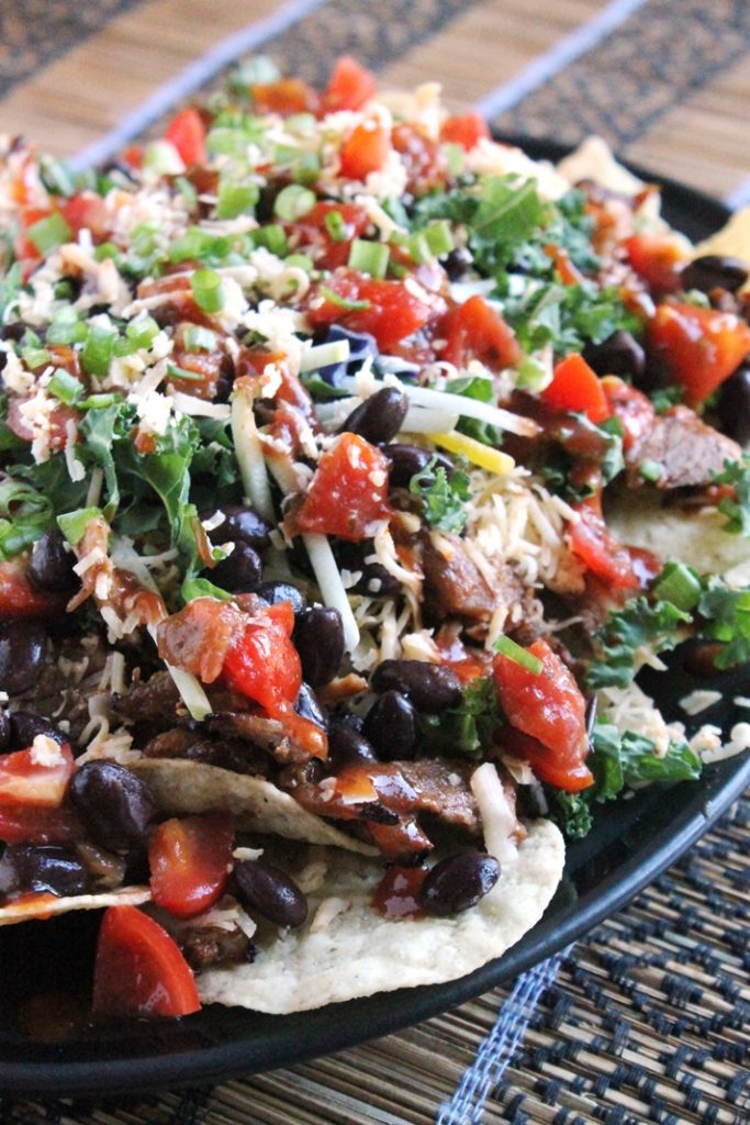 Slow Cooker Loaded BBQ Pulled Pork Nachos - The Spiffy Cookie