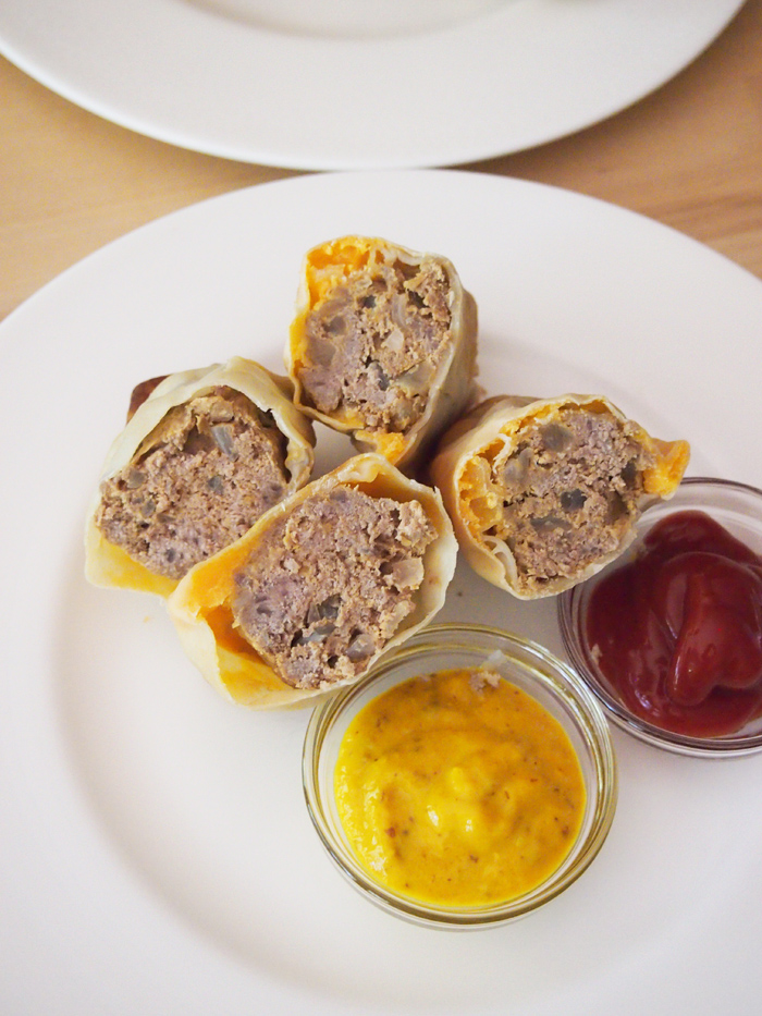 Cheeseburger Egg Rolls - Pies and Plots