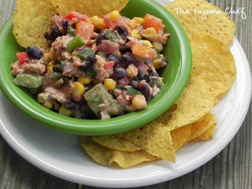 Skinny Southwest Chicken Dip - The Pajama Chef