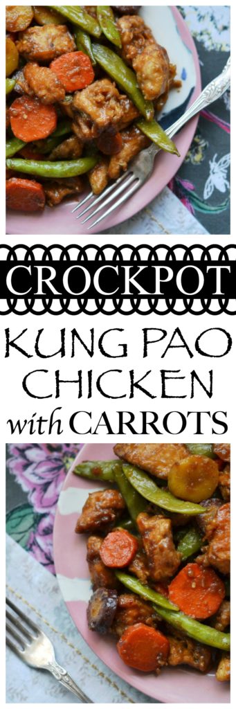This simple crockpot Kung Pao Chicken meal has all the flavor of takeout Chinese food, only it's made with healthier ingredients and far less fat.