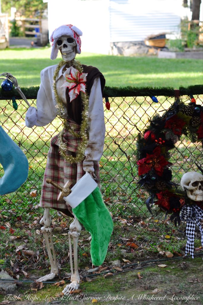 A look at The Historic Herndon Halloween House (Herndon, VA) 2017 "The Nightmare Before Christmas" themed Scottish Skeleton Clan Army.