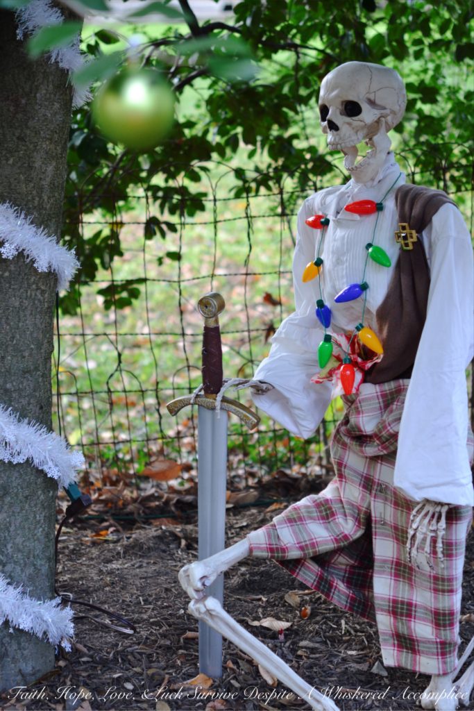 A look at The Historic Herndon Halloween House (Herndon, VA) 2017 "The Nightmare Before Christmas" themed Scottish Skeleton Clan Army.