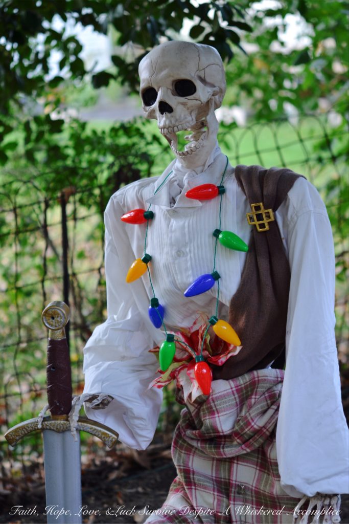 A look at The Historic Herndon Halloween House (Herndon, VA) 2017 "The Nightmare Before Christmas" themed Scottish Skeleton Clan Army.