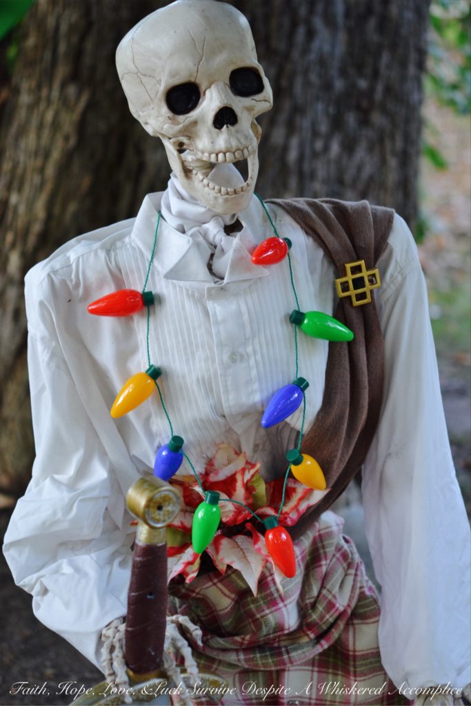 A look at The Historic Herndon Halloween House (Herndon, VA) 2017 "The Nightmare Before Christmas" themed Scottish Skeleton Clan Army.