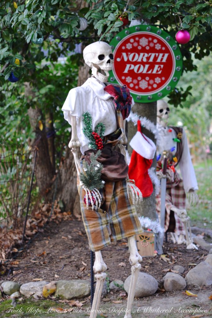 A look at The Historic Herndon Halloween House (Herndon, VA) 2017 "The Nightmare Before Christmas" themed Scottish Skeleton Clan Army.