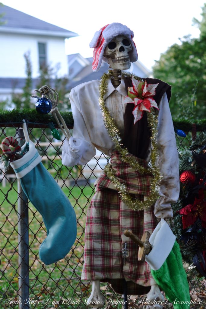 A look at The Historic Herndon Halloween House (Herndon, VA) 2017 "The Nightmare Before Christmas" themed Scottish Skeleton Clan Army.