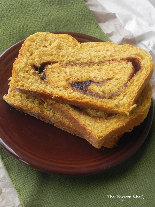Pumpkin Swirl Cinnamon Bread - The Pajama Chef | Bring something new to your Thanksgiving table with this November roundup of unique holiday recipes from some of your favorite food bloggers.