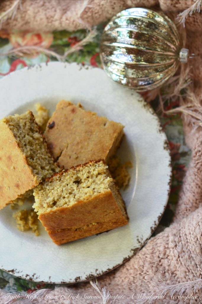 Christmas Cornbread with Eggnog - How do you turn ordinary everyday cornbread into Christmas Cornbread? Add a little bit of eggnog, apple butter, and Christmas spirit.