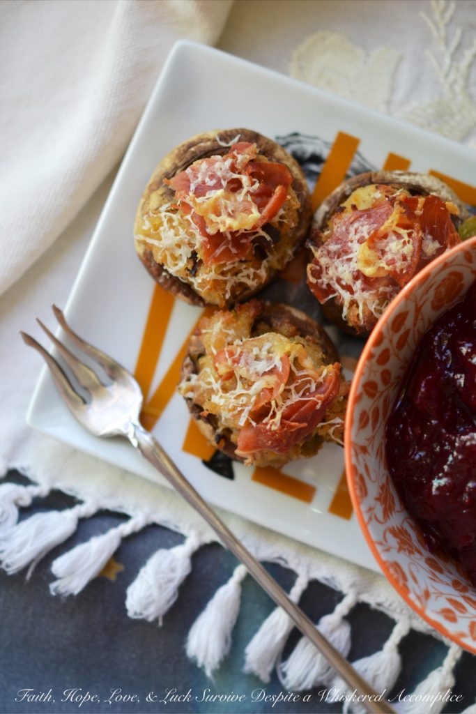 Prosciutto & Asiago Stuffed Mushrooms - Not only are these stuffed mushrooms a great way to use up leftover stuffing, but they are also perfect for any holiday party or gathering. The small, bite-sized portions make them a great appetizer that can easily be shared and enjoyed by all. But this prosciutto and asiago cheese stuffed appetizer doesn't have to be reserved for special occasions, it can also be enjoyed as a side dish for a weeknight dinner.
