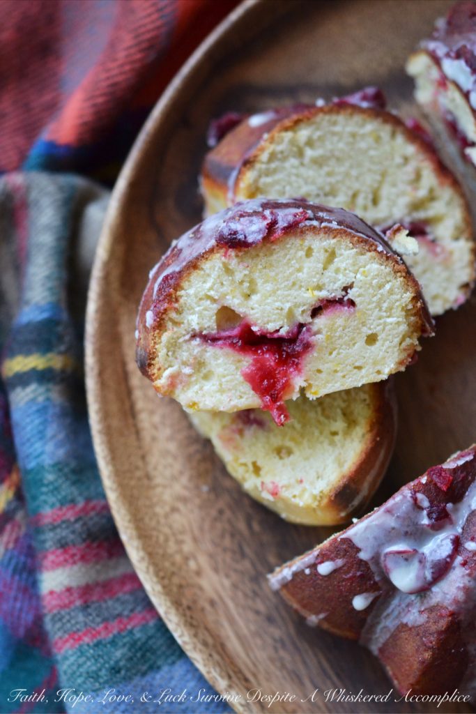Cranberry & Beer Breakfast Bundt Cake - Cranberry sauce and beer are the secret to making this fall breakfast Bundt cake so amazingly delicious. Who says you can't have beer for breakfast?