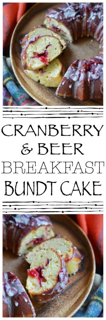 Cranberry sauce and beer are the secret to making this fall breakfast Bundt cake so amazingly delicious. Who says you can't have beer for breakfast?