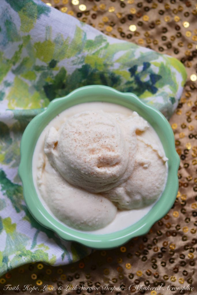 No-Churn Eggnog Soft-Serve Ice Cream - This no-churn version of soft-serve ice cream is infused with eggnog, cream, and a touch of rum. It's a decadent addition to any holiday celebration.
