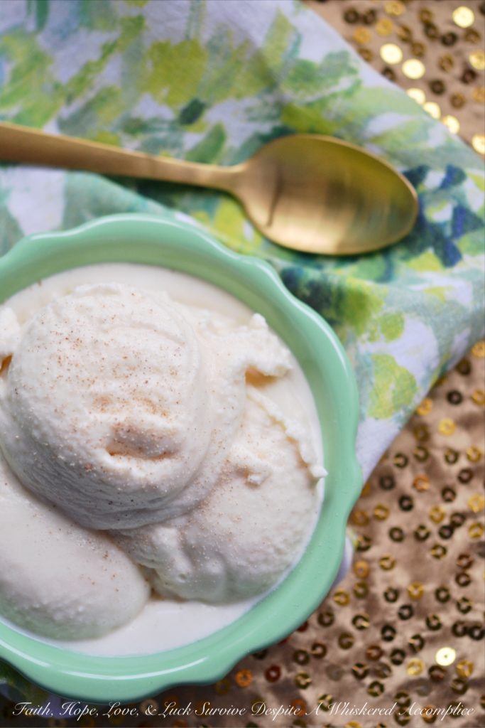 No-Churn Eggnog Soft-Serve Ice Cream - This no-churn version of soft-serve ice cream is infused with eggnog, cream, and a touch of rum. It's a decadent addition to any holiday celebration.