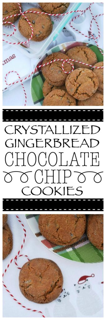 Every cookie exchange, cookie swap, or cookie tray should include a gingerbread cookie and this chocolate chip cookie version is one everyone will enjoy.