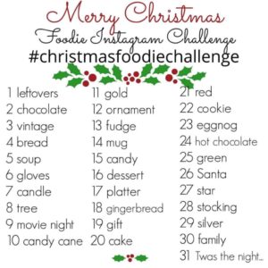 Kicking the holiday season off with a Christmas foodie photo challenge on Instagram, sharing the gift of festive seasonal recipes. #ChristmasFoodieChallenge