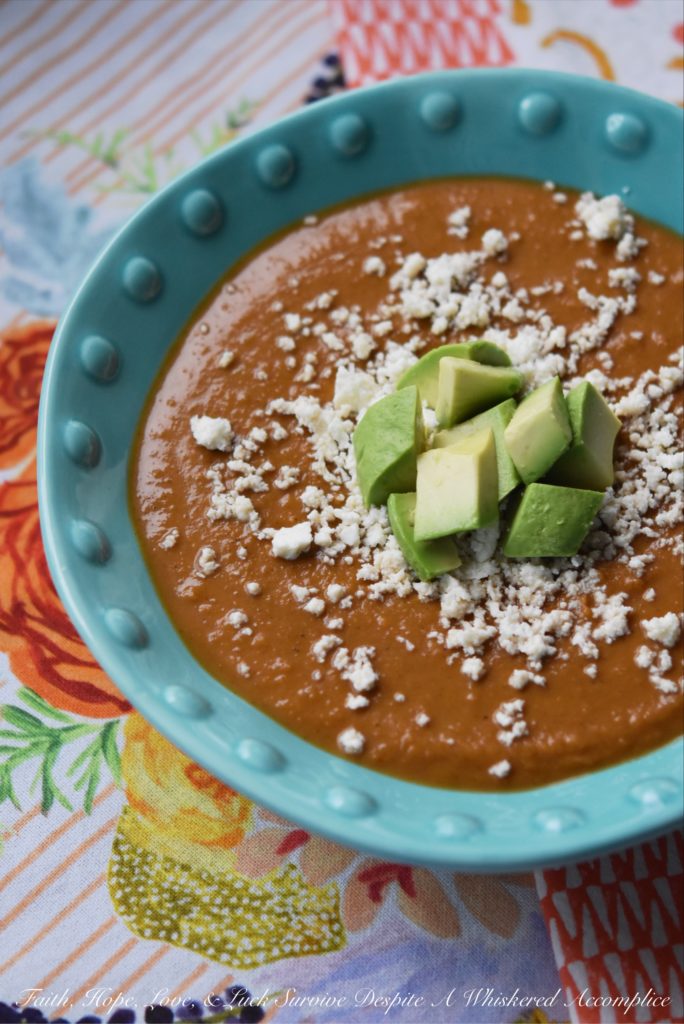 Slow-Cooker Sweet Potato Chocolate Mole Soup - This recipe is perfect for those days you're craving something just a little bit different. It's spicy, flavorful, and a great excuse to open up a bar of chocolate. If you're the type of person that needs an excuse, that is. Me, well, I don't really need an excuse. When it comes to Mexican sweet potato soup with mole flavors, I'm definitely all in.
