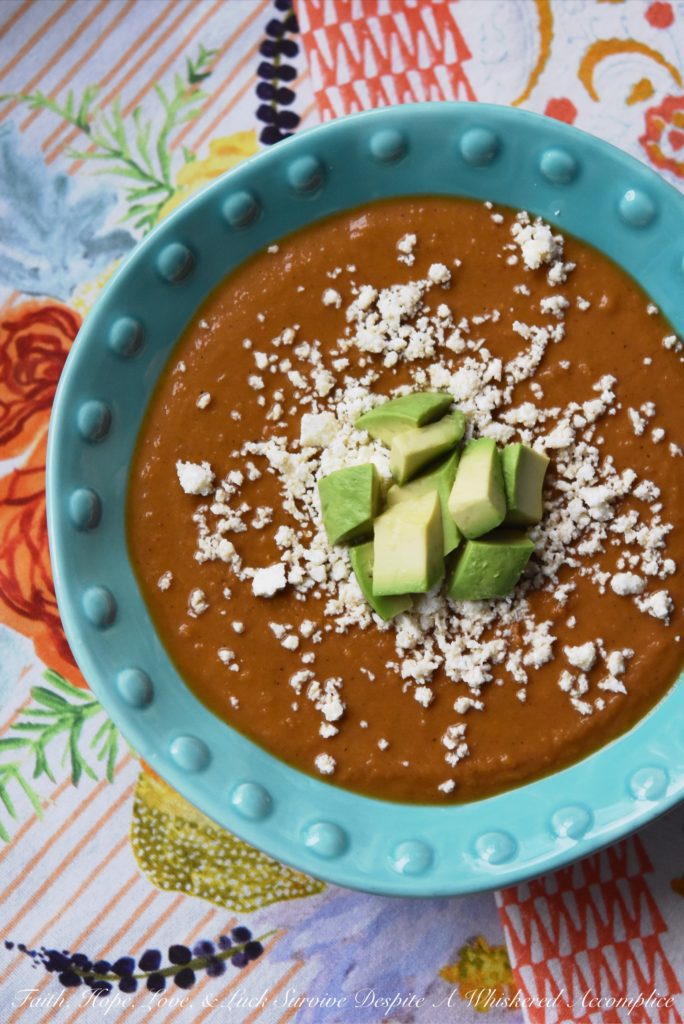 Slow-Cooker Sweet Potato Chocolate Mole Soup - This recipe is perfect for those days you're craving something just a little bit different. It's spicy, flavorful, and a great excuse to open up a bar of chocolate. If you're the type of person that needs an excuse, that is. Me, well, I don't really need an excuse. When it comes to Mexican sweet potato soup with mole flavors, I'm definitely all in.