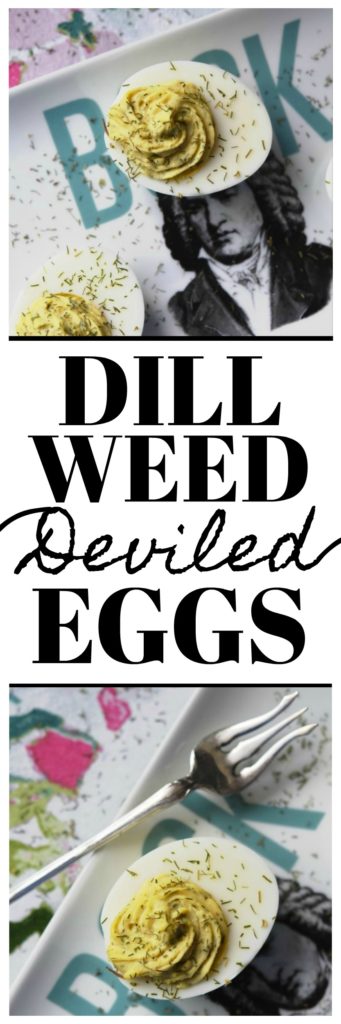 Dill Weed Deviled Eggs - Make ordinary deviled eggs "egg"traordinary with the addition of dill weed, pickle juice, mayonnaise, Dijon mustard, salt, pepper, and just a touch of sugar.