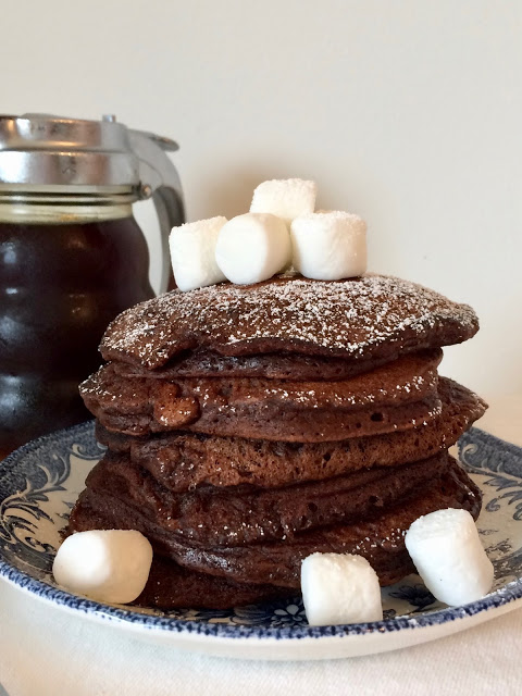 Hot Chocolate Pancakes - Celebrate the month of February with this Valentine's Day themed Recipe Round-Up. There's sure to be something your sweetheart will love.