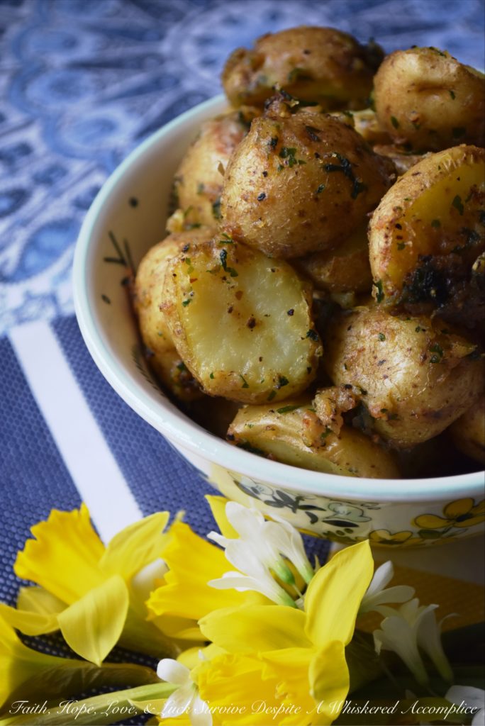 The ground sea salt, black pepper, and parsley crust on these boiled Baby Yukon Gold Potatoes turn them into a totally memorable side dish your family will ask for over and again, whether it's for St. Patrick's Day or just another Tuesday night dinner.