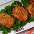 Baked BBQ Potato Chip Crusted Pork Chops - Flavorful baked pork chops are only a few simple ingredients away. Crushed BBQ potato chips, salt, pepper, paprika, and a little bit of olive oil are all you need to turn ordinary bland boneless pork chops into something unforgettable.