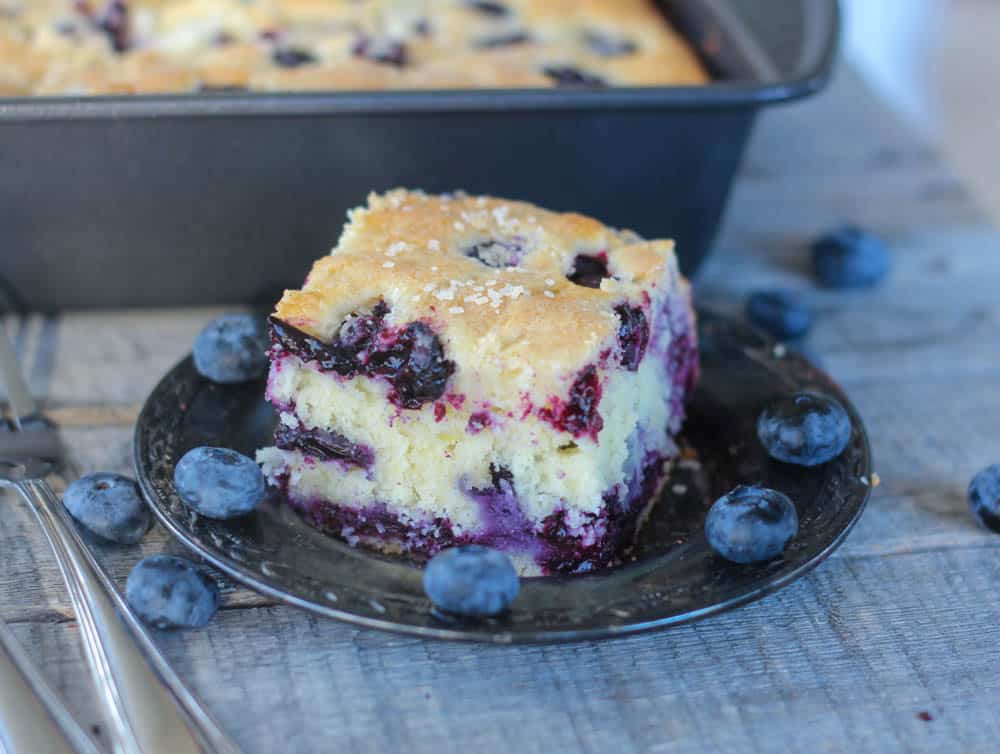 Buttermilk Blueberry Explosion Cake - The Baking Chocolatess - Now that the warmer weather is finally making itself known, it's time to share some "Spring Inspired Recipes." We've rounded up a few of our favorite spring-worthy favorites for this April Recipe Round-Up.