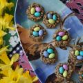 Crunchy Easter Bird Nest Granola Bites - These sweet peanut butter, oat, and chia seed bird nest granola bites are chewy and creamy with an added candy chocolate egg crunch to make them simply irresistible. This is definitely a dessert for breakfast treat you'll want to find in your Easter basket this spring.