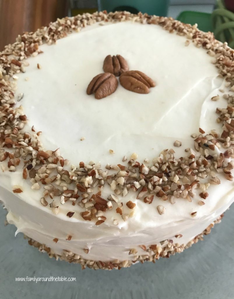 Italian Cream Cake with Nutty Cream Cheese Frosting - Family Around the Table - Welcome to the Friday Frenzy, the best food and craft link party on the web. Visit us this week to see what recipes and crafts we are most excited about.