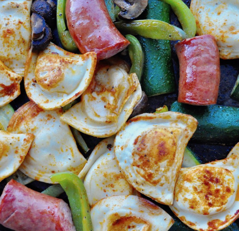 Kielbasa Pierogies Sheet Pan Dinner - Little House Big Alaska - Now that the warmer weather is finally making itself known, it's time to share some "Spring Inspired Recipes." We've rounded up a few of our favorite spring-worthy favorites for this April Recipe Round-Up.
