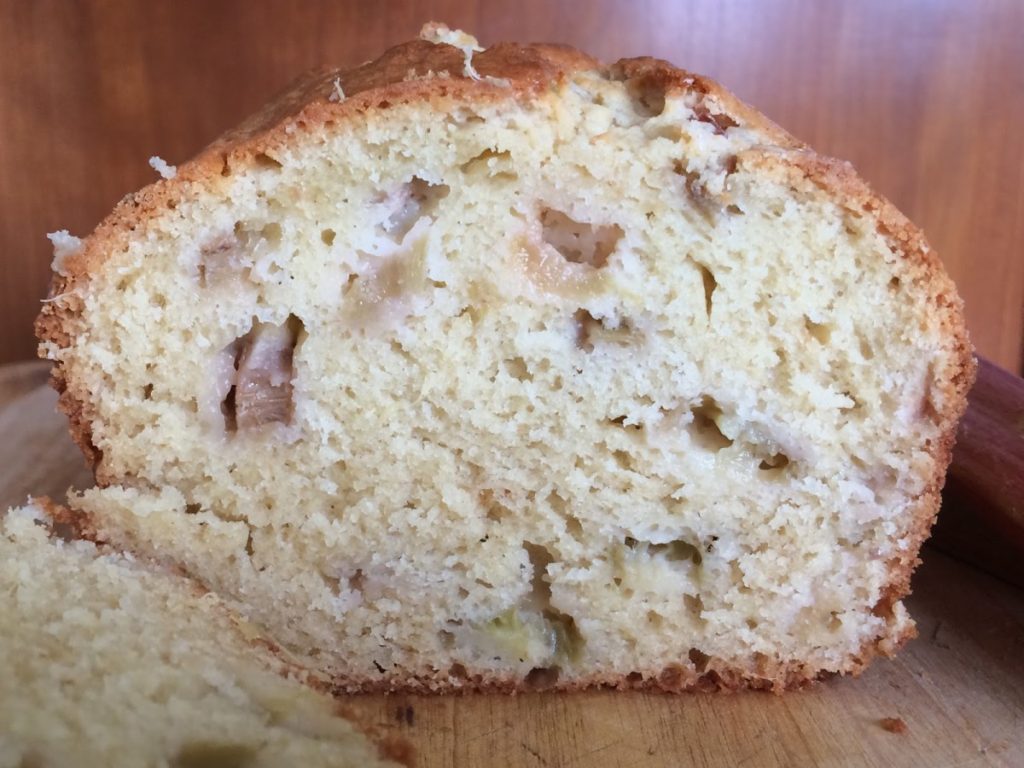 Rhubarb Sour Cream Bread - Savory Moments - Now that the warmer weather is finally making itself known, it's time to share some "Spring Inspired Recipes." We've rounded up a few of our favorite spring-worthy favorites for this April Recipe Round-Up.