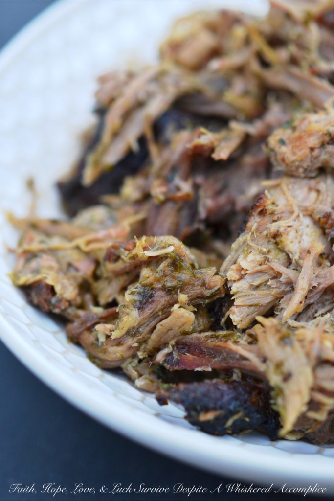 Lechon Asada Pork BBQ - Say hello to the best pulled-pork bbq you will ever eat. This heavenly lechon asada is crazy flavorful due to both its rub and its sweet and tangy citrus sauce. I guarantee that this Latin-inspired smoked pork is anything but your run-of-the-mill barbecue.