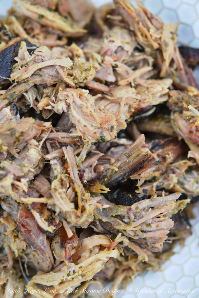 Lechon Asada Pork BBQ - Say hello to the best pulled-pork bbq you will ever eat. This heavenly lechon asada is crazy flavorful due to both its rub and its sweet and tangy citrus sauce. I guarantee that this Latin-inspired smoked pork is anything but your run-of-the-mill barbecue.