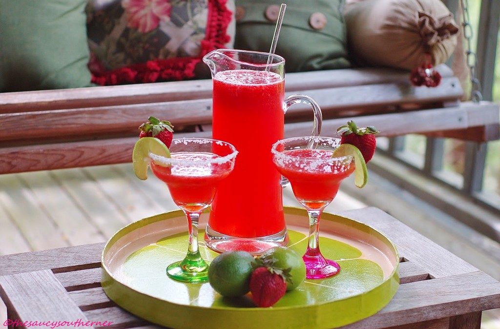 "Pitcher" Perfect Strawberry Margaritas - The Saucy Southerner - These mom-worthy recipes are delicious, flavorful, and simply perfect to help you celebrate Mother's Day. May's recipe round-up will help you plan the perfect meal to help let your mother know just how special she is to you.