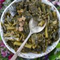 Honey Baked Ham Crockpot Collard Greens - Don't let that leftover honey baked ham bone go to waste. Instead, use it to make ham stock, which you can then use to make these comforting sweet and spicy collard greens in a crockpot or slow cooker. You'll discover that this flavorful side dish is truly a great accompaniment to almost any meal.