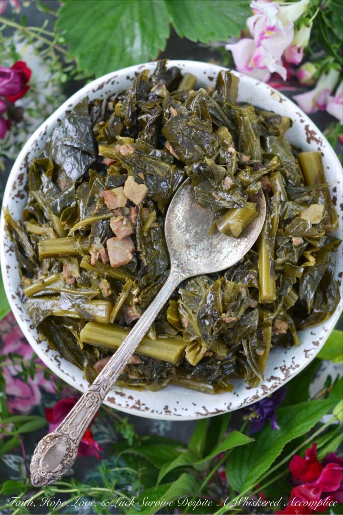 Honey Baked Ham Crockpot Collard Greens - Don't let that leftover honey baked ham bone go to waste. Instead, use it to make ham stock, which you can then use to make these comforting sweet and spicy collard greens in a crockpot or slow cooker. You'll discover that this flavorful side dish is truly a great accompaniment to almost any meal.