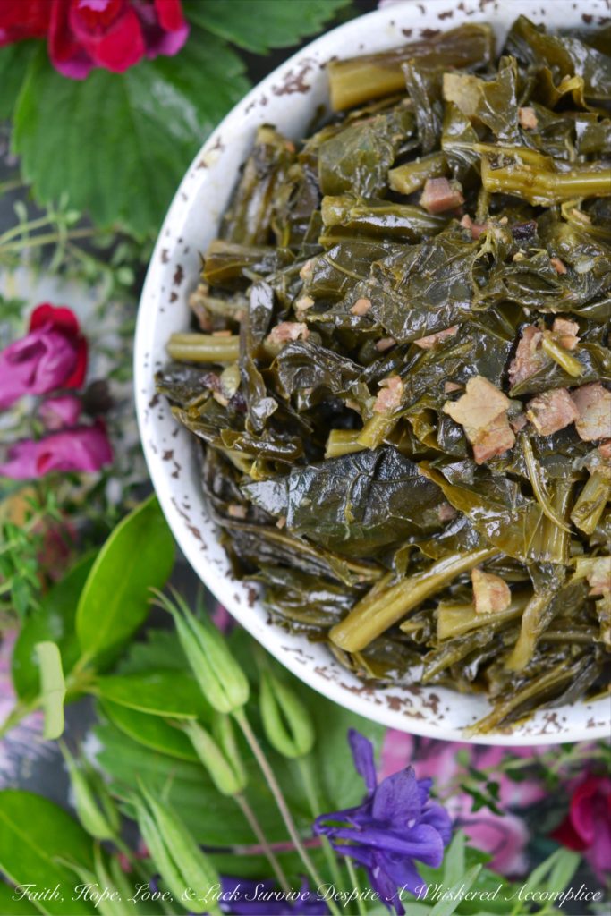 Honey Baked Ham Crockpot Collard Greens - Don't let that leftover honey baked ham bone go to waste. Instead, use it to make ham stock, which you can then use to make these comforting sweet and spicy collard greens in a crockpot or slow cooker. You'll discover that this flavorful side dish is truly a great accompaniment to almost any meal.