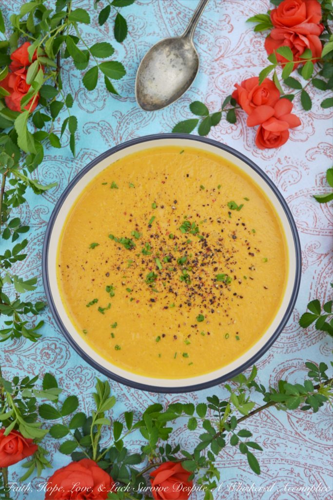 French Cream of Carrot Soup - This vibrant creamy soup recipe made using Herbes de Provence, carrots, milk, and cream is super flavorful without using a ton of ingredients. It's also a great way to turn carrots into a main dish without a lot of work involved.