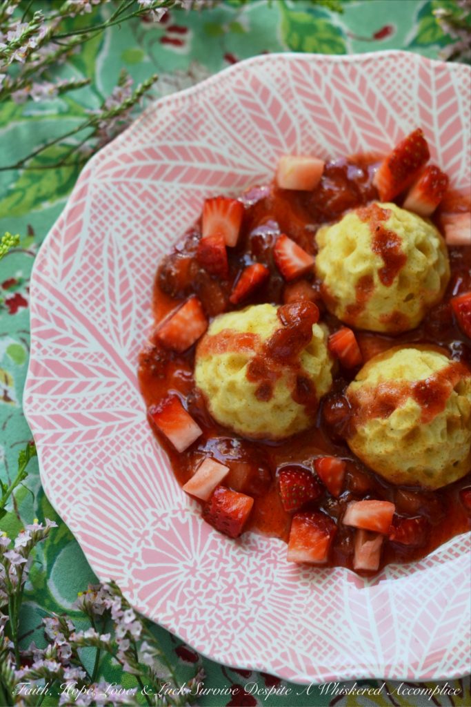 Strawberry Vanilla Bean Tea Cakes - Celebrate strawberry season with these vanilla bean tea cakes made using fresh strawberries and pure vanilla bean paste. Whether you use mini-muffin tins or miniature Bundt pans to make these sweet little tea cakes, you're bound to absolutely love the result. Serve these slightly sweet tea cakes topped with homemade strawberry sauce and finely chopped strawberries, or add fresh whipped cream and vanilla bean ice cream to create an even more decadent dessert.